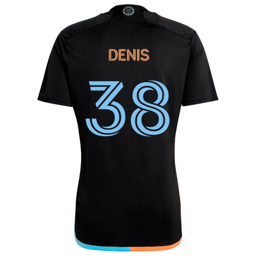 Kinder John Denis #38 Schwarz Orange Blau Auswärtstrikot Trikot 2024/25 T-Shirt Schweiz