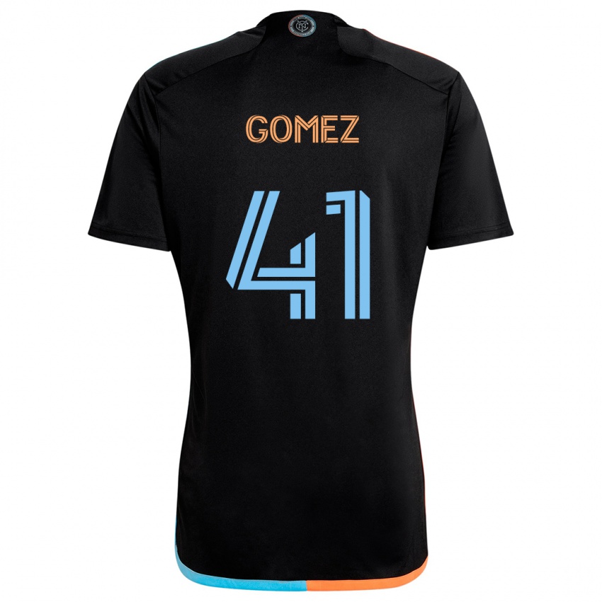 Kinder Julián Gómez #41 Schwarz Orange Blau Auswärtstrikot Trikot 2024/25 T-Shirt Schweiz