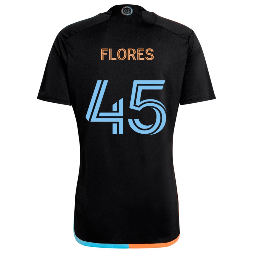 Kinder Brian Flores #45 Schwarz Orange Blau Auswärtstrikot Trikot 2024/25 T-Shirt Schweiz