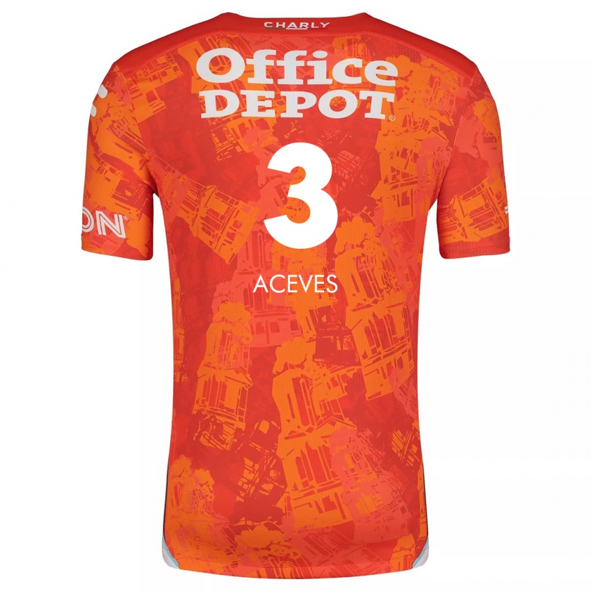 Kinder Alonso Aceves #3 Orange Weiß Auswärtstrikot Trikot 2024/25 T-Shirt Schweiz