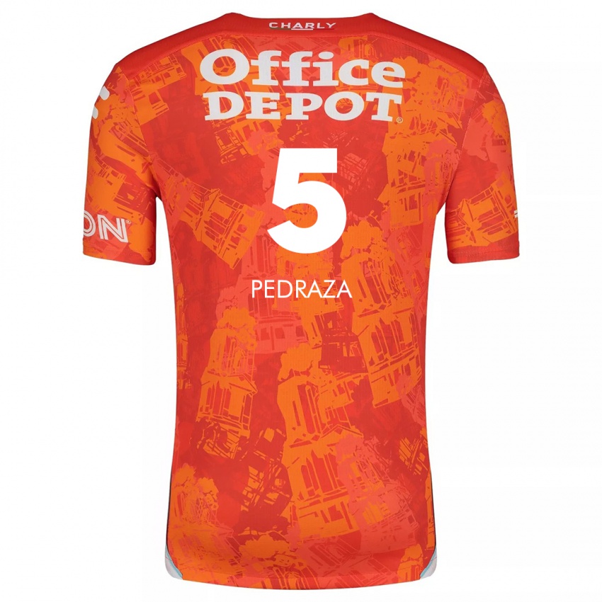 Kinder Pedro Pedraza #5 Orange Weiß Auswärtstrikot Trikot 2024/25 T-Shirt Schweiz