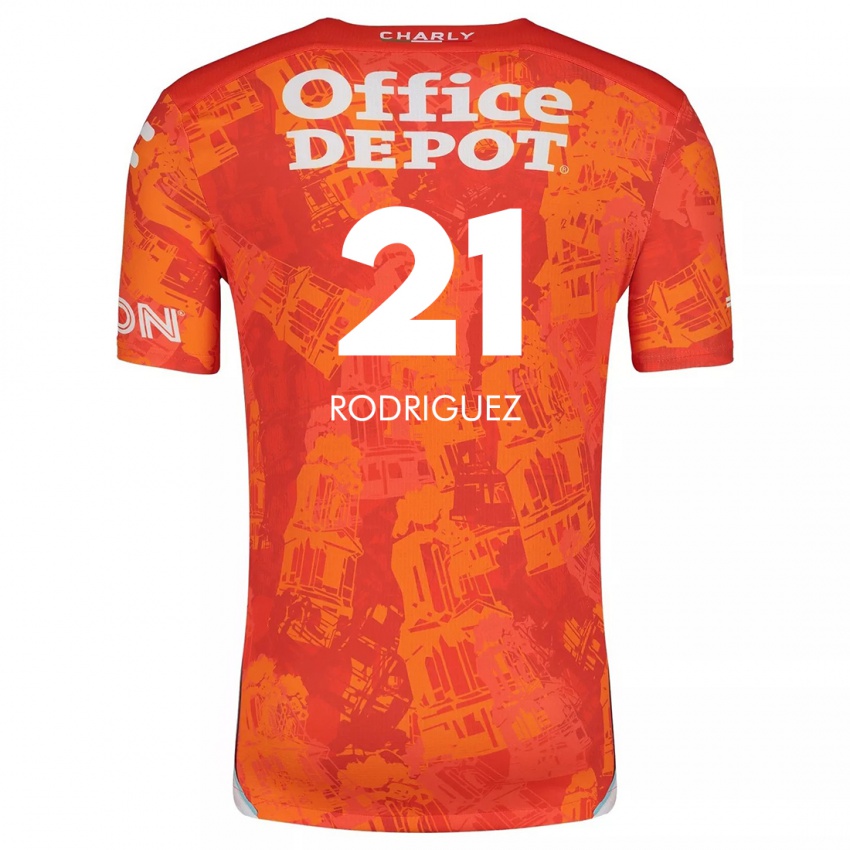 Kinder Valentín Rodríguez #21 Orange Weiß Auswärtstrikot Trikot 2024/25 T-Shirt Schweiz