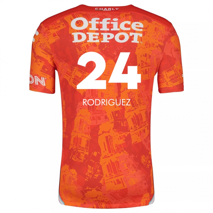 Kinder Luis Rodriguez #24 Orange Weiß Auswärtstrikot Trikot 2024/25 T-Shirt Schweiz