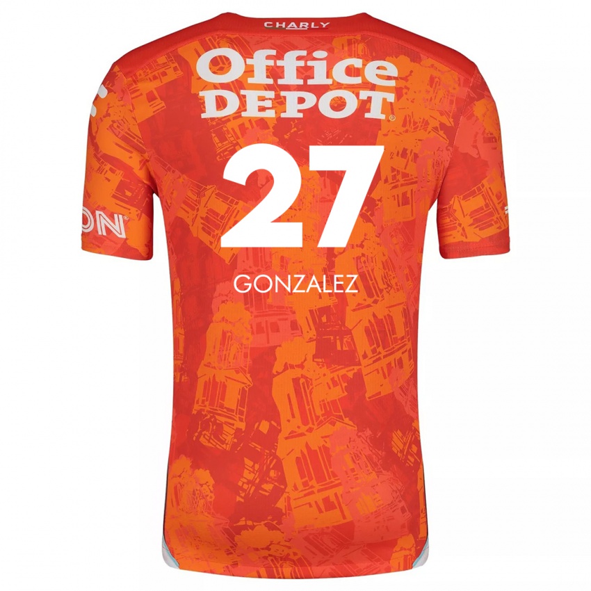 Kinder Owen González #27 Orange Weiß Auswärtstrikot Trikot 2024/25 T-Shirt Schweiz