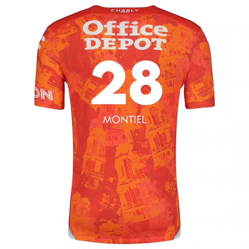 Kinder Elías Montiel #28 Orange Weiß Auswärtstrikot Trikot 2024/25 T-Shirt Schweiz