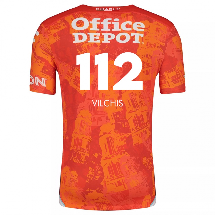 Kinder Leonardo Vílchis #112 Orange Weiß Auswärtstrikot Trikot 2024/25 T-Shirt Schweiz