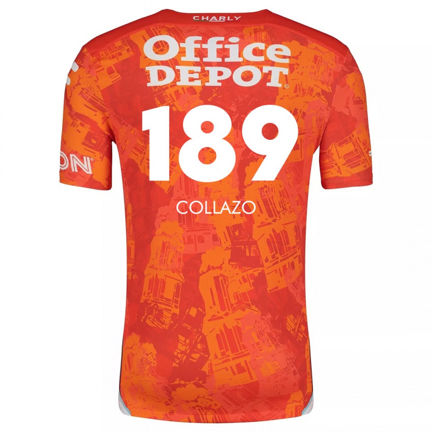 Kinder David Collazo #189 Orange Weiß Auswärtstrikot Trikot 2024/25 T-Shirt Schweiz