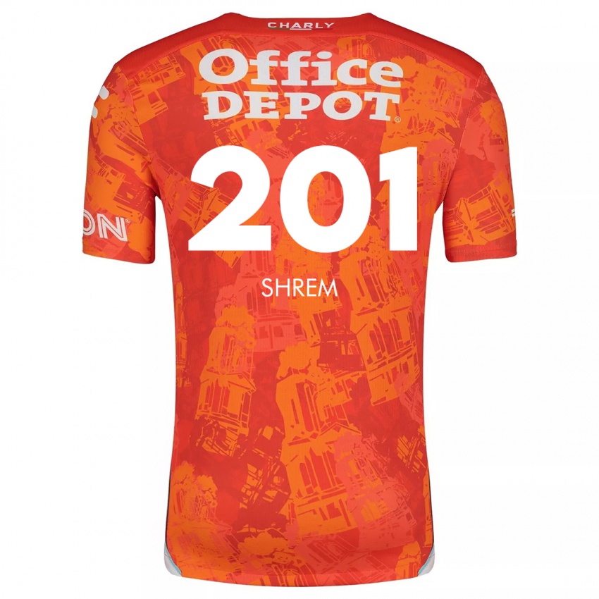 Kinder David Shrem #201 Orange Weiß Auswärtstrikot Trikot 2024/25 T-Shirt Schweiz