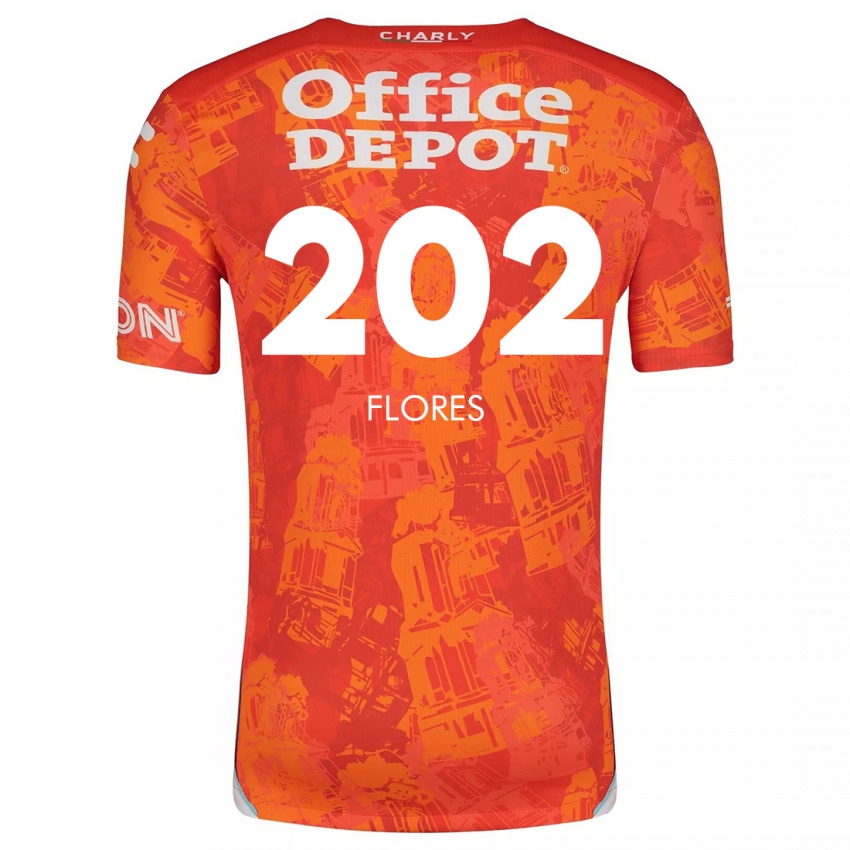 Kinder Luis Flores #202 Orange Weiß Auswärtstrikot Trikot 2024/25 T-Shirt Schweiz