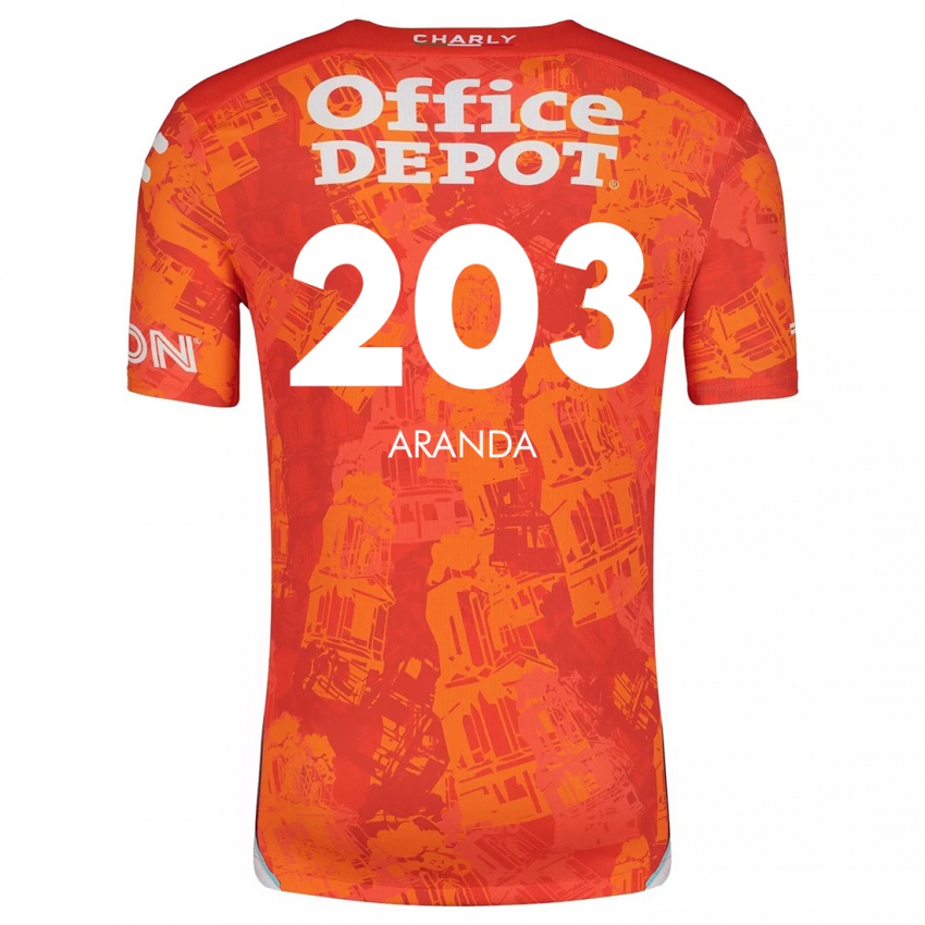 Kinder Juan Aranda #203 Orange Weiß Auswärtstrikot Trikot 2024/25 T-Shirt Schweiz