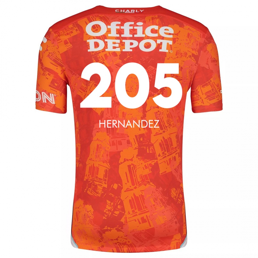 Kinder Sergio Hernández #205 Orange Weiß Auswärtstrikot Trikot 2024/25 T-Shirt Schweiz