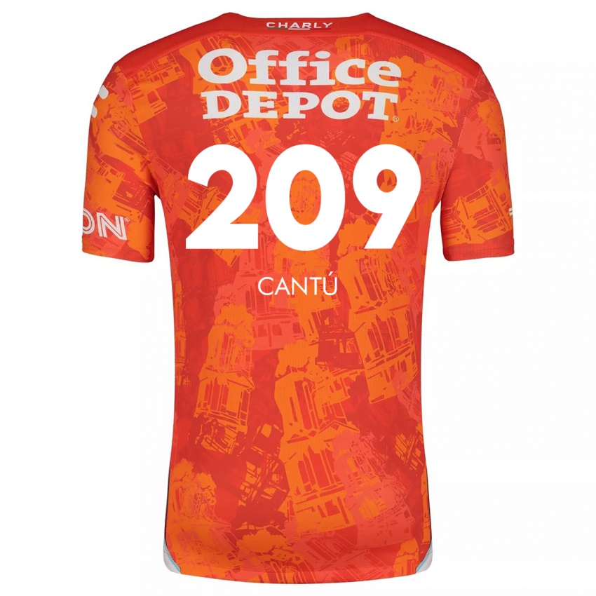 Kinder Juan Cantú #209 Orange Weiß Auswärtstrikot Trikot 2024/25 T-Shirt Schweiz