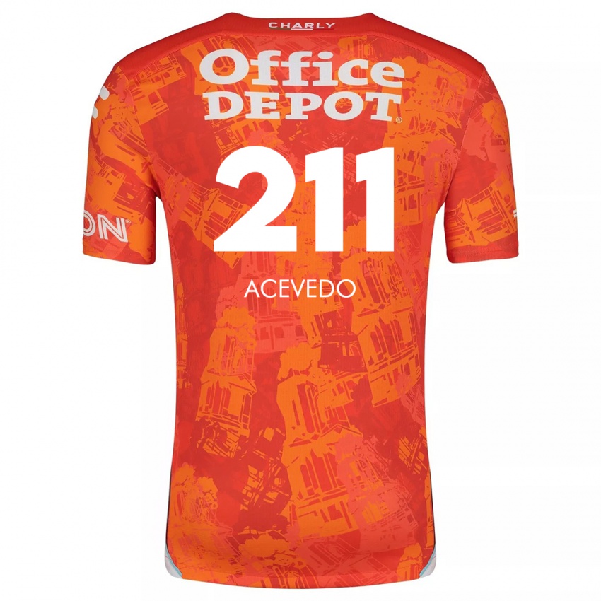 Kinder Gerardo Acevedo #211 Orange Weiß Auswärtstrikot Trikot 2024/25 T-Shirt Schweiz