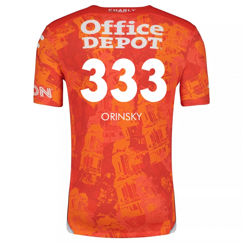 Kinder Edson Orinsky #333 Orange Weiß Auswärtstrikot Trikot 2024/25 T-Shirt Schweiz