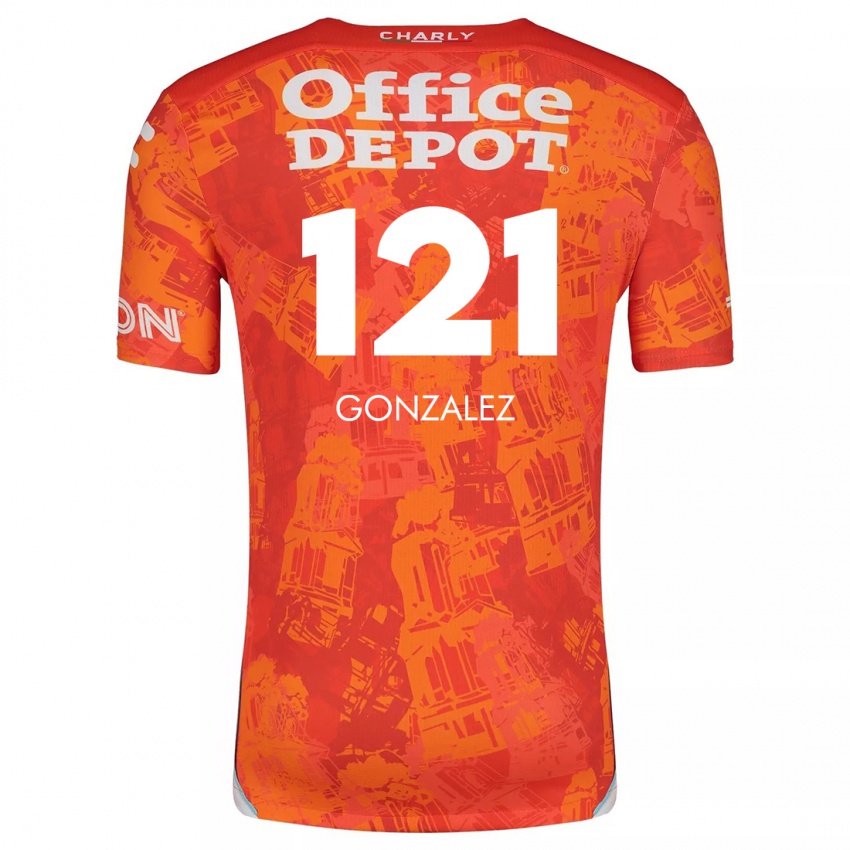 Kinder Cristian González #121 Orange Weiß Auswärtstrikot Trikot 2024/25 T-Shirt Schweiz