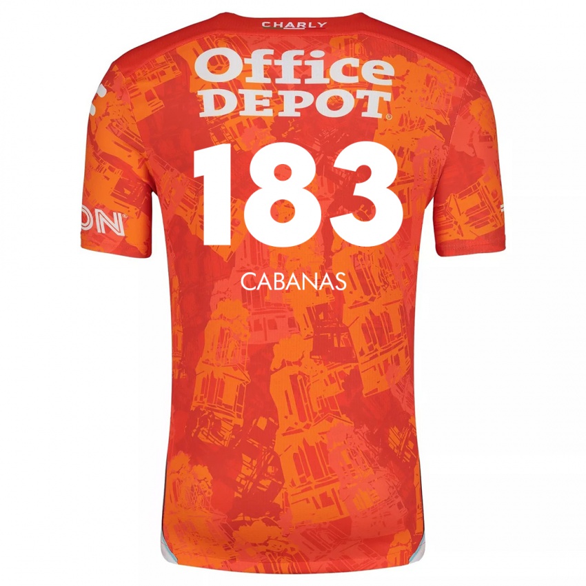 Kinder Mauricio Cabañas #183 Orange Weiß Auswärtstrikot Trikot 2024/25 T-Shirt Schweiz