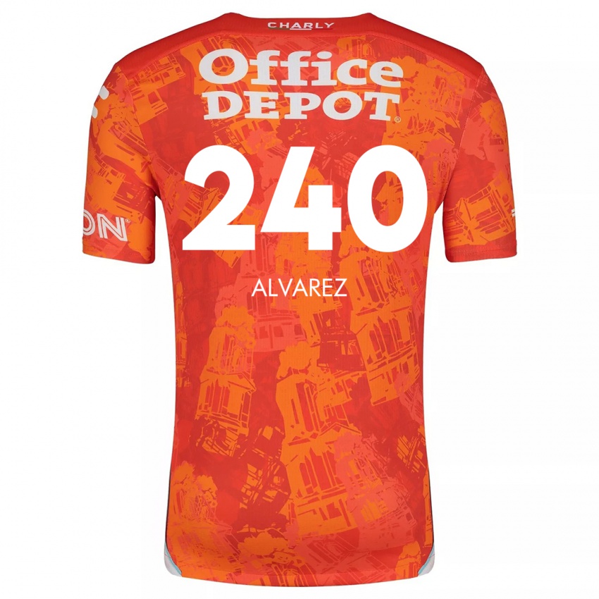 Kinder Gael Álvarez #240 Orange Weiß Auswärtstrikot Trikot 2024/25 T-Shirt Schweiz