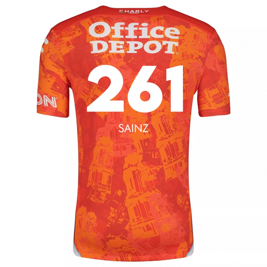 Kinder Diego Sáinz #261 Orange Weiß Auswärtstrikot Trikot 2024/25 T-Shirt Schweiz