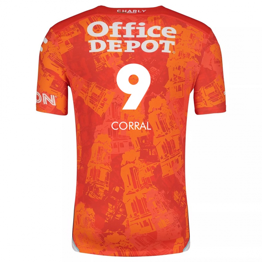 Kinder Charlyn Corral #9 Orange Weiß Auswärtstrikot Trikot 2024/25 T-Shirt Schweiz