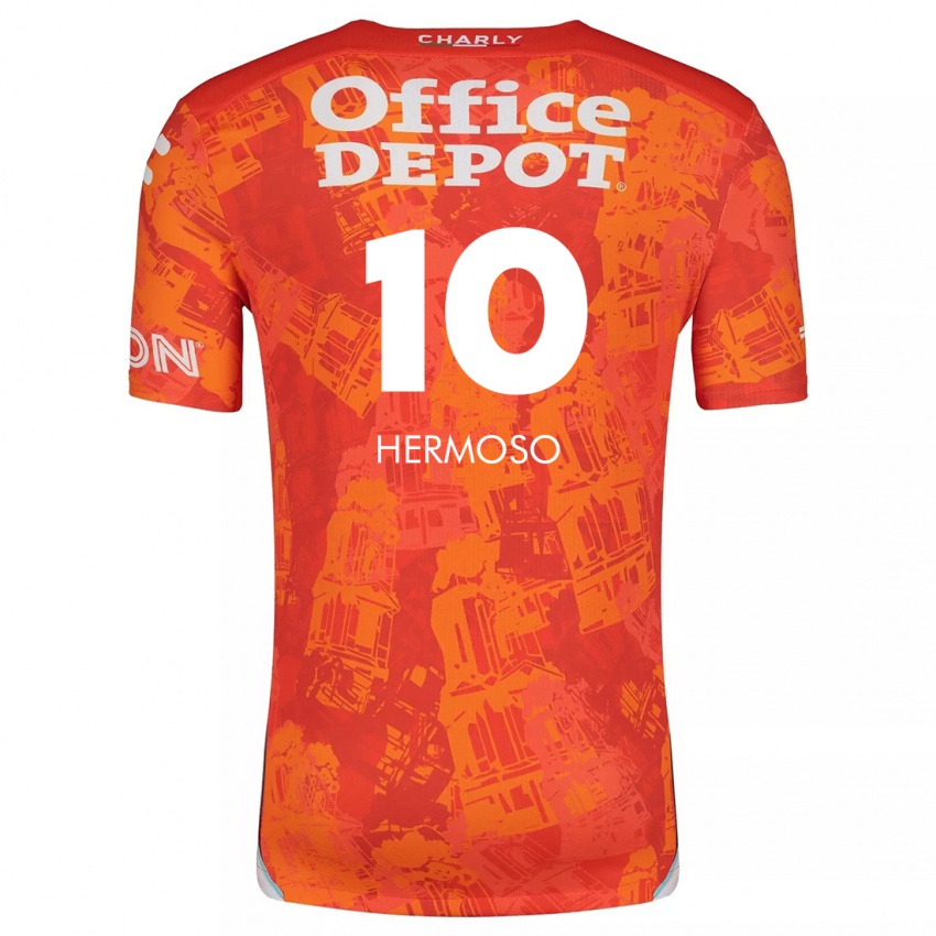 Kinder Jennifer Hermoso #10 Orange Weiß Auswärtstrikot Trikot 2024/25 T-Shirt Schweiz