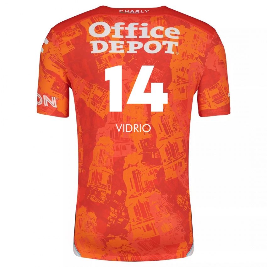 Kinder Nailea Vidrio #14 Orange Weiß Auswärtstrikot Trikot 2024/25 T-Shirt Schweiz