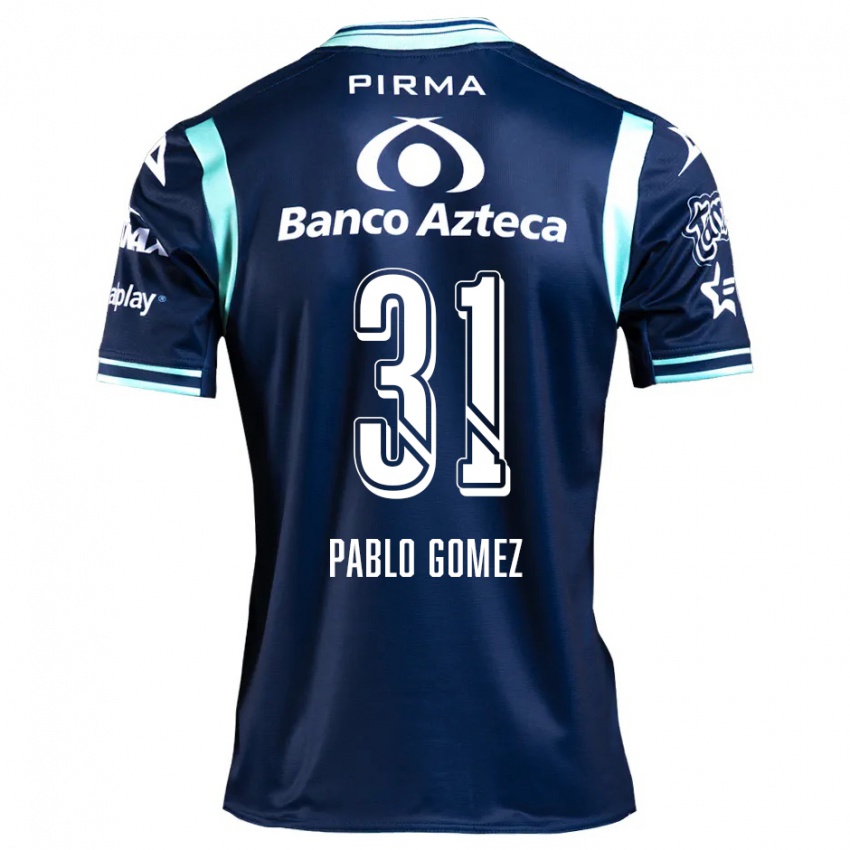 Kinder Juan Pablo Gómez #31 Navy Blau Auswärtstrikot Trikot 2024/25 T-Shirt Schweiz