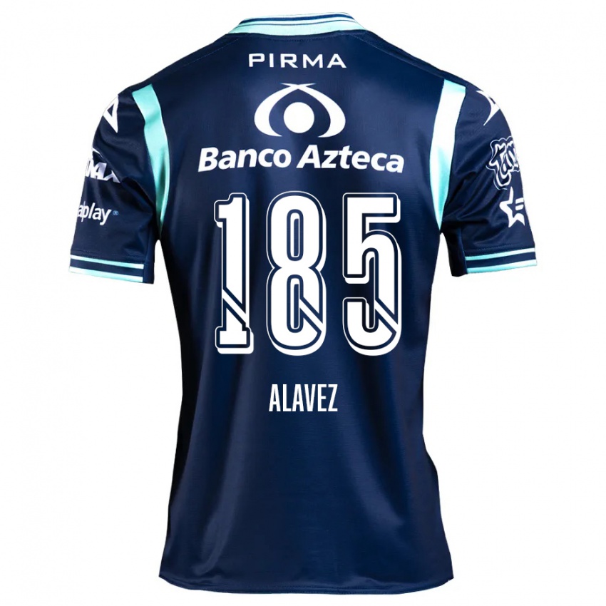 Kinder Brian Alavez #185 Navy Blau Auswärtstrikot Trikot 2024/25 T-Shirt Schweiz