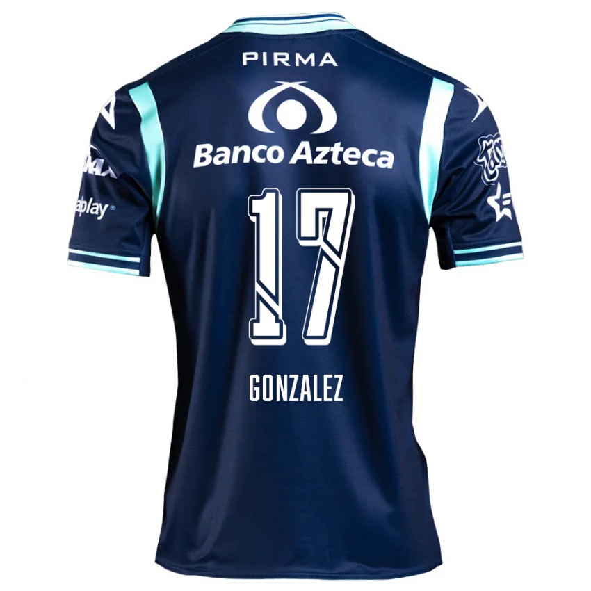 Kinder Andrea González #17 Navy Blau Auswärtstrikot Trikot 2024/25 T-Shirt Schweiz