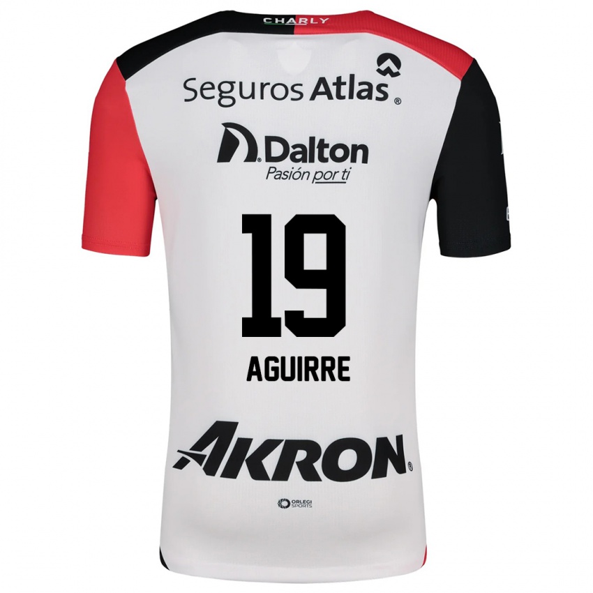 Kinder Eduardo Aguirre #19 Weiß Rot Schwarz Auswärtstrikot Trikot 2024/25 T-Shirt Schweiz