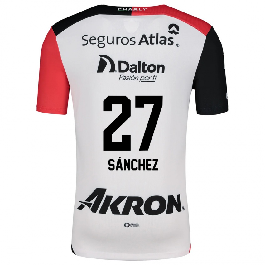 Kinder Antonio Sánchez #27 Weiß Rot Schwarz Auswärtstrikot Trikot 2024/25 T-Shirt Schweiz