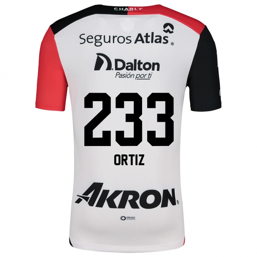 Kinder Brandon Ortiz #233 Weiß Rot Schwarz Auswärtstrikot Trikot 2024/25 T-Shirt Schweiz