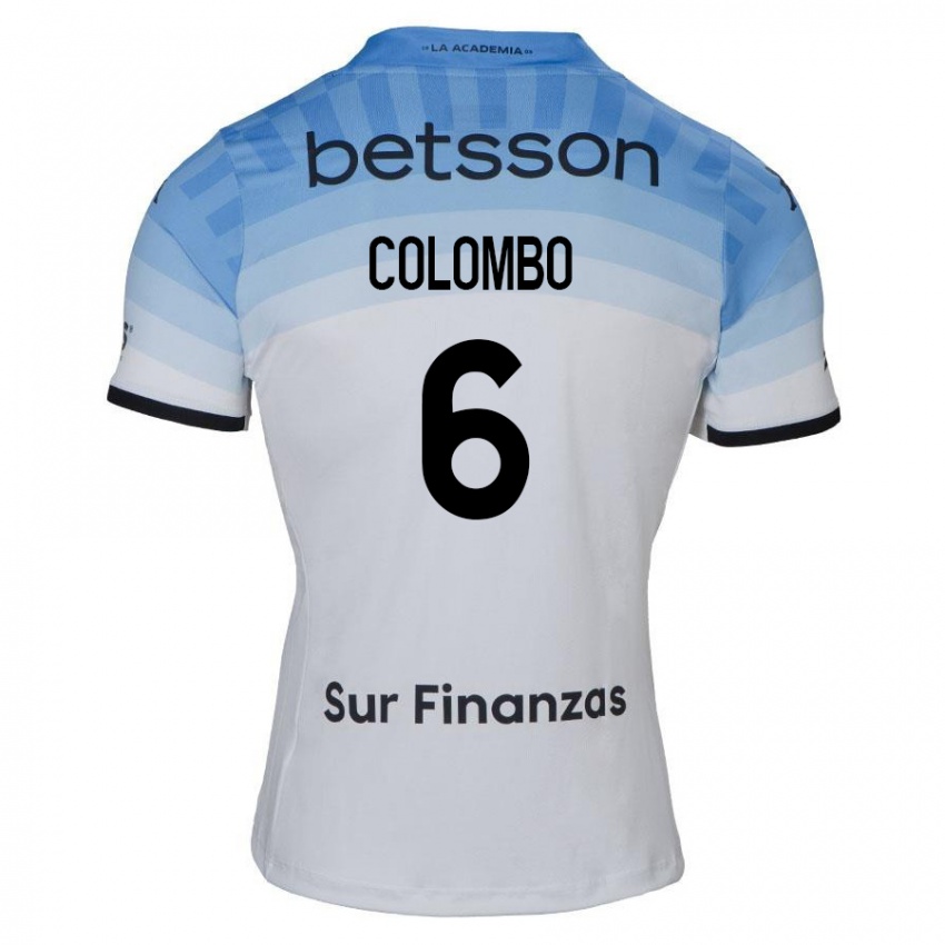 Kinder Nazareno Colombo #6 Weiß Blau Schwarz Auswärtstrikot Trikot 2024/25 T-Shirt Schweiz