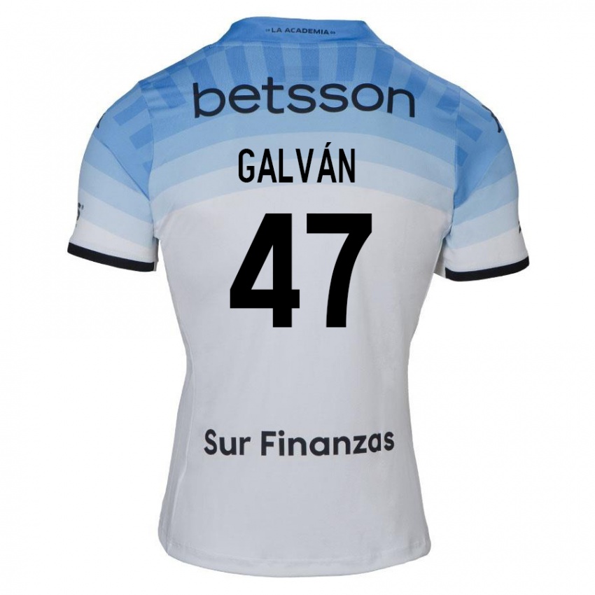 Kinder Ignacio Galván #47 Weiß Blau Schwarz Auswärtstrikot Trikot 2024/25 T-Shirt Schweiz