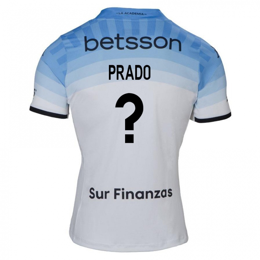 Kinder Fernando Prado #0 Weiß Blau Schwarz Auswärtstrikot Trikot 2024/25 T-Shirt Schweiz