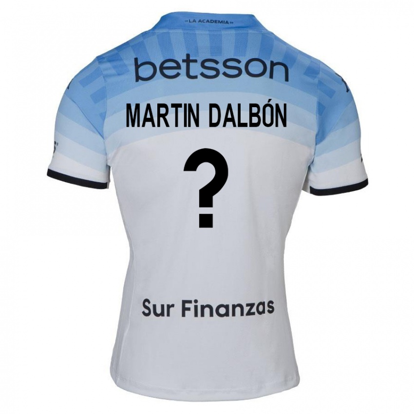 Kinder Juan Martin Dalbón #0 Weiß Blau Schwarz Auswärtstrikot Trikot 2024/25 T-Shirt Schweiz