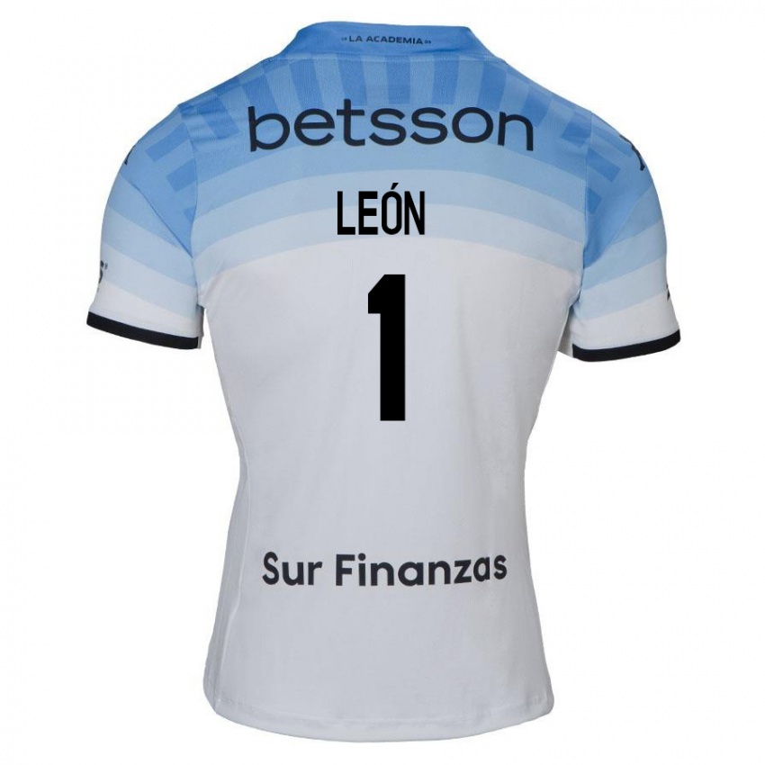 Kinder Roberto León #1 Weiß Blau Schwarz Auswärtstrikot Trikot 2024/25 T-Shirt Schweiz