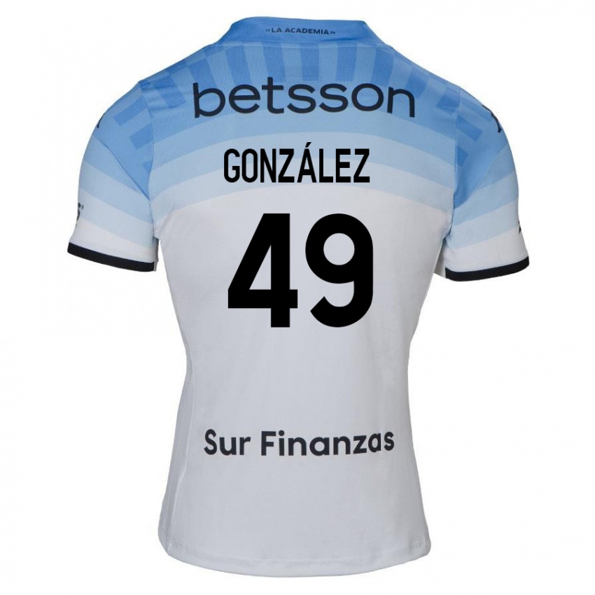 Kinder David González #49 Weiß Blau Schwarz Auswärtstrikot Trikot 2024/25 T-Shirt Schweiz