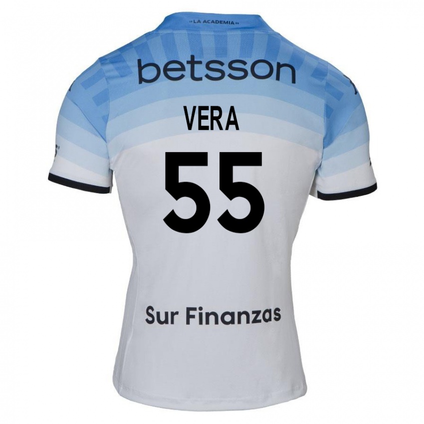 Kinder Santino Vera #55 Weiß Blau Schwarz Auswärtstrikot Trikot 2024/25 T-Shirt Schweiz