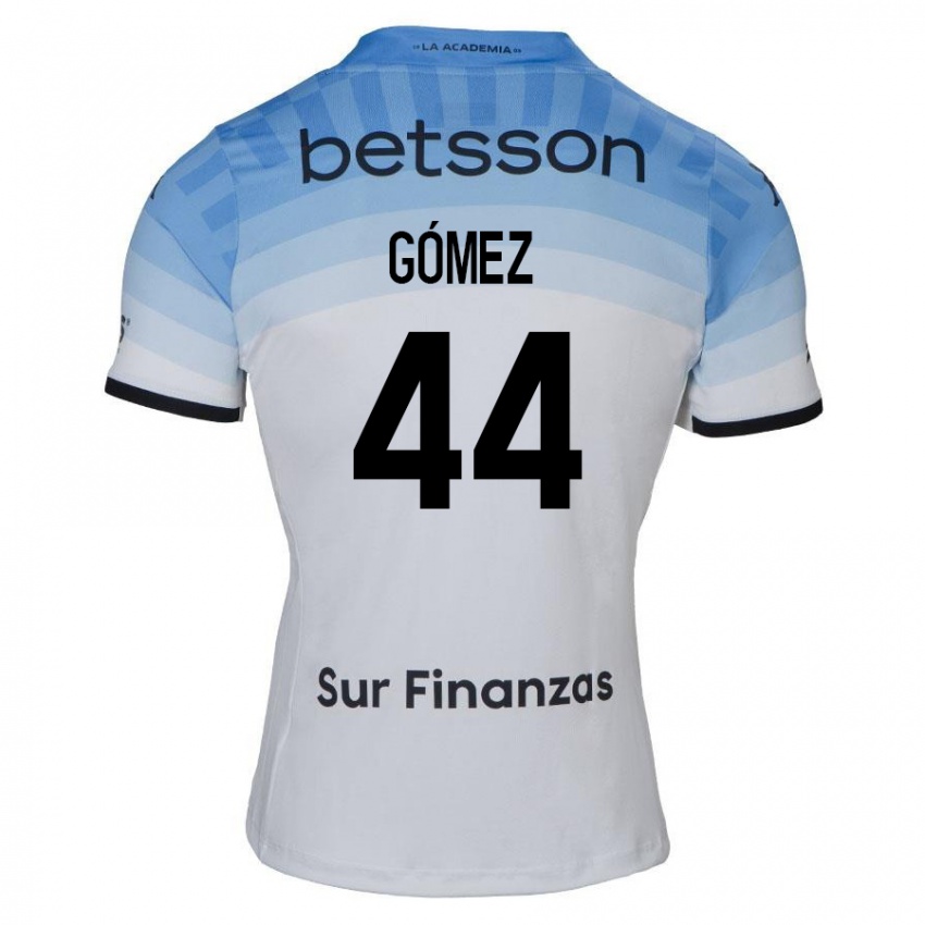 Enfant Maillot Francisco Gómez #44 Blanc Bleu Noir Tenues Extérieur 2024/25 T-Shirt Suisse