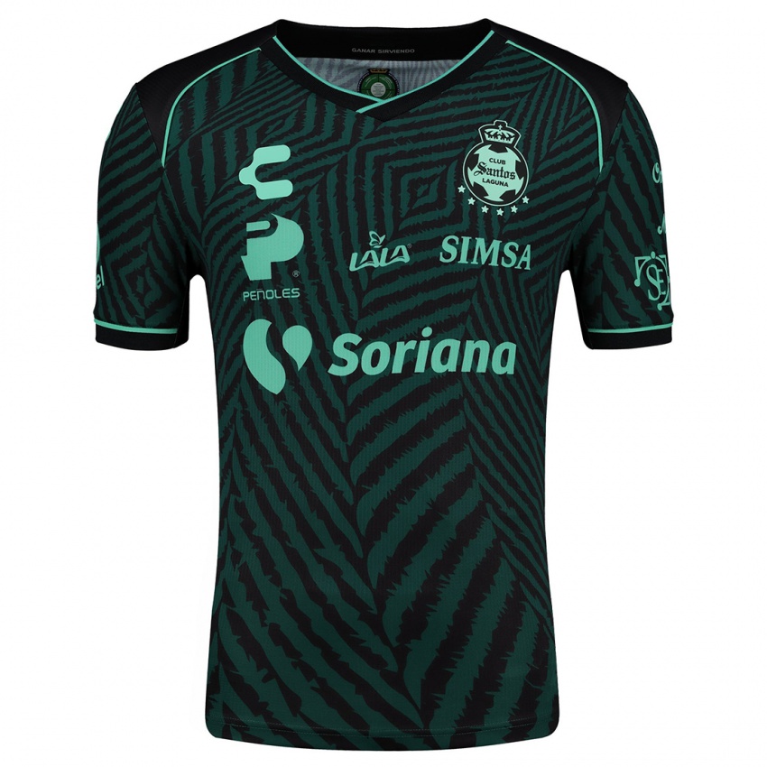 Kinder Leonardo Martinez #355 Schwarz Grün Auswärtstrikot Trikot 2024/25 T-Shirt Schweiz