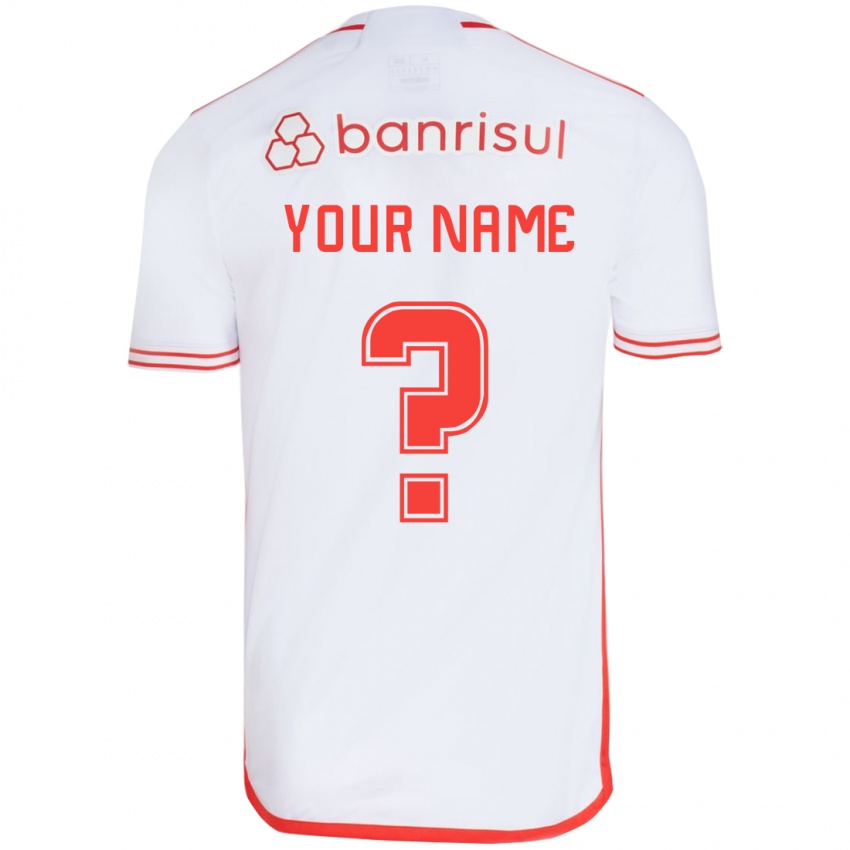 Enfant Maillot Votre Nom #0 Blanc Rouge Tenues Extérieur 2024/25 T-Shirt Suisse