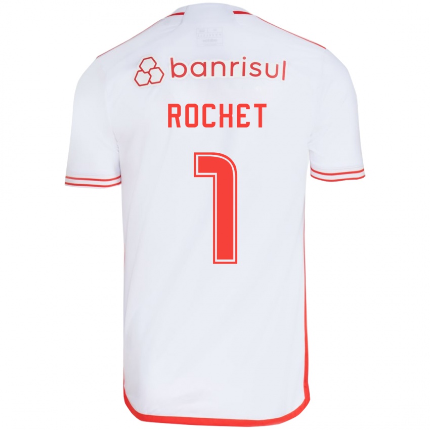 Enfant Maillot Sergio Rochet #1 Blanc Rouge Tenues Extérieur 2024/25 T-Shirt Suisse