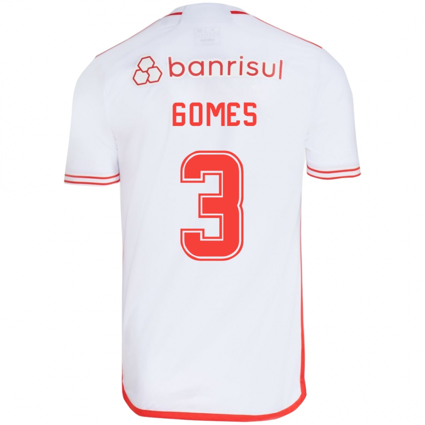 Kinder Igor Gomes #3 Weiß Rot Auswärtstrikot Trikot 2024/25 T-Shirt Schweiz