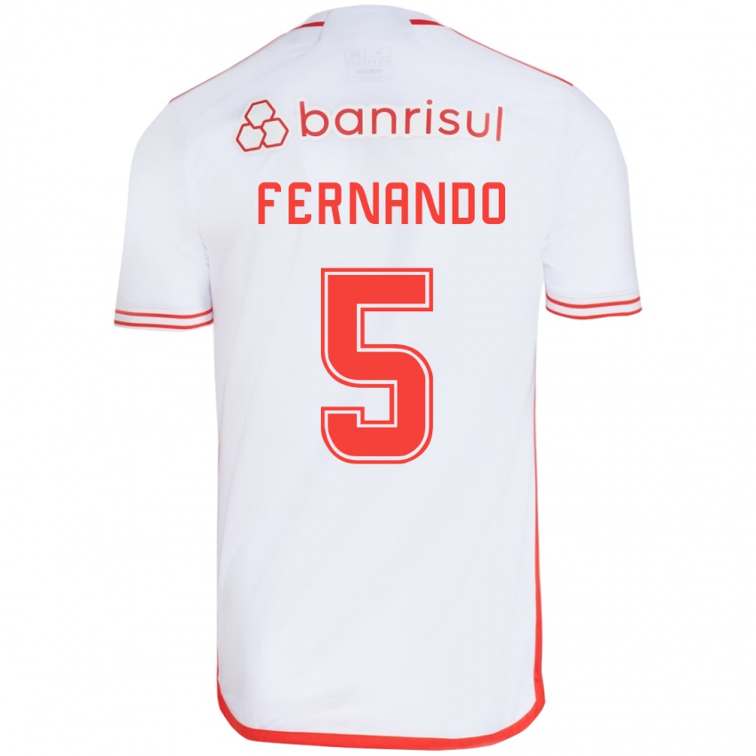 Kinder Fernando #5 Weiß Rot Auswärtstrikot Trikot 2024/25 T-Shirt Schweiz