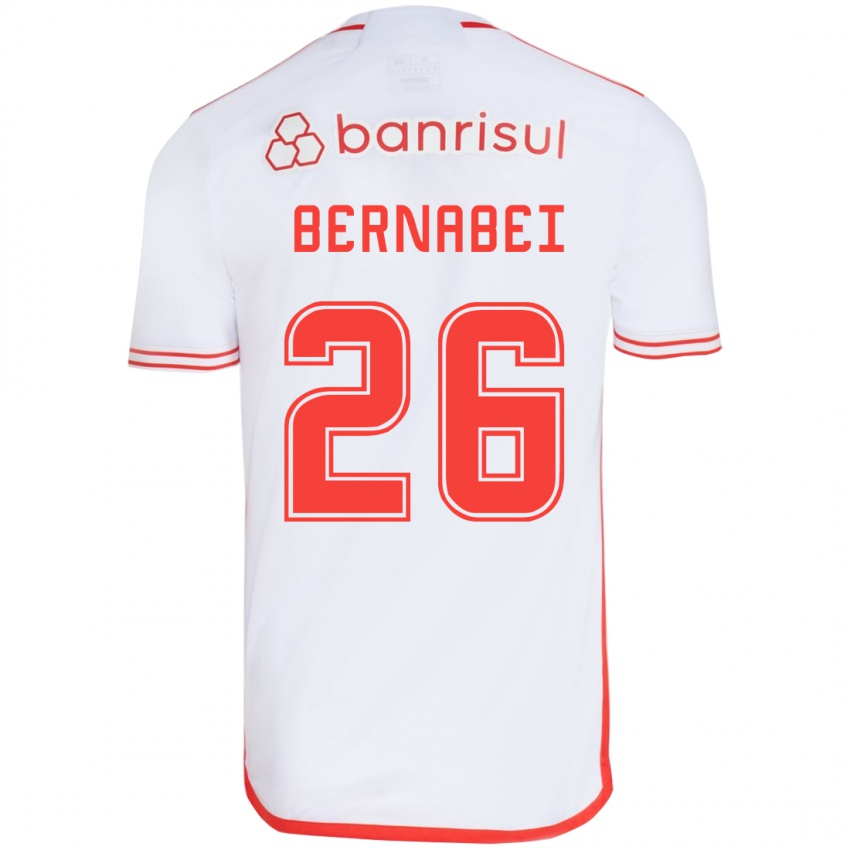 Kinder Alexandro Bernabéi #26 Weiß Rot Auswärtstrikot Trikot 2024/25 T-Shirt Schweiz