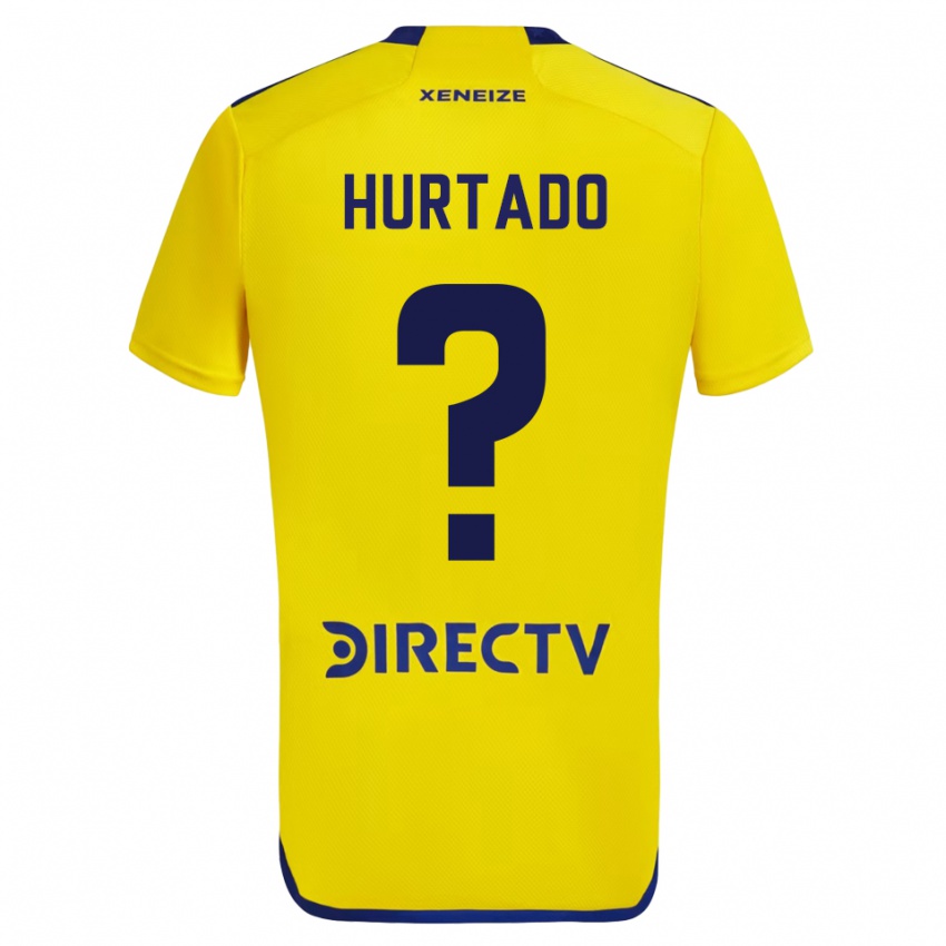 Kinder Jan Hurtado #0 Gelb Blau Auswärtstrikot Trikot 2024/25 T-Shirt Schweiz