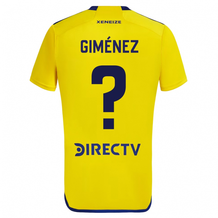 Kinder Milton Giménez #0 Gelb Blau Auswärtstrikot Trikot 2024/25 T-Shirt Schweiz