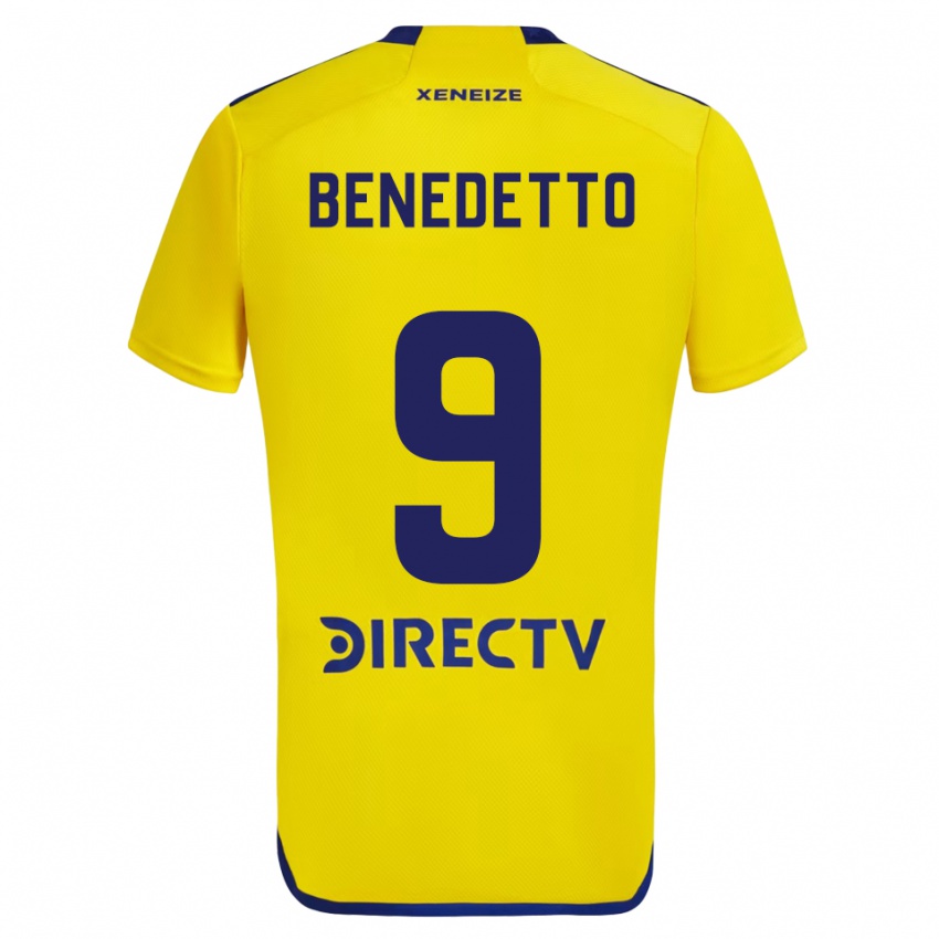 Kinder Dario Benedetto #9 Gelb Blau Auswärtstrikot Trikot 2024/25 T-Shirt Schweiz