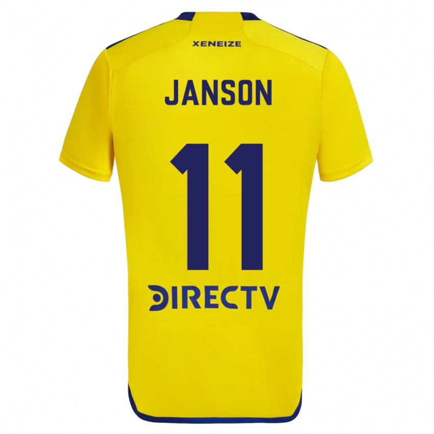 Kinder Lucas Janson #11 Gelb Blau Auswärtstrikot Trikot 2024/25 T-Shirt Schweiz