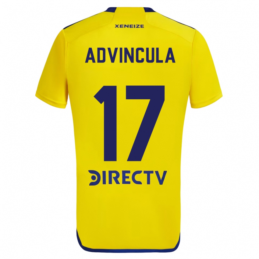 Kinder Luis Advincula #17 Gelb Blau Auswärtstrikot Trikot 2024/25 T-Shirt Schweiz